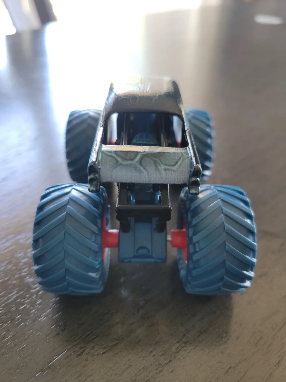 Venom Monster Truck Toy - Blue with Red Wheels